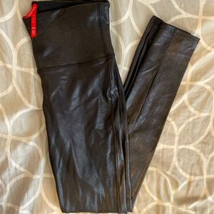 Spanx Faux Leather Leggings Size M